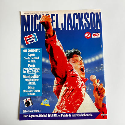 Affiche Originale Concert Michael Jackson 1988 - Page de Magazine 30x23cm