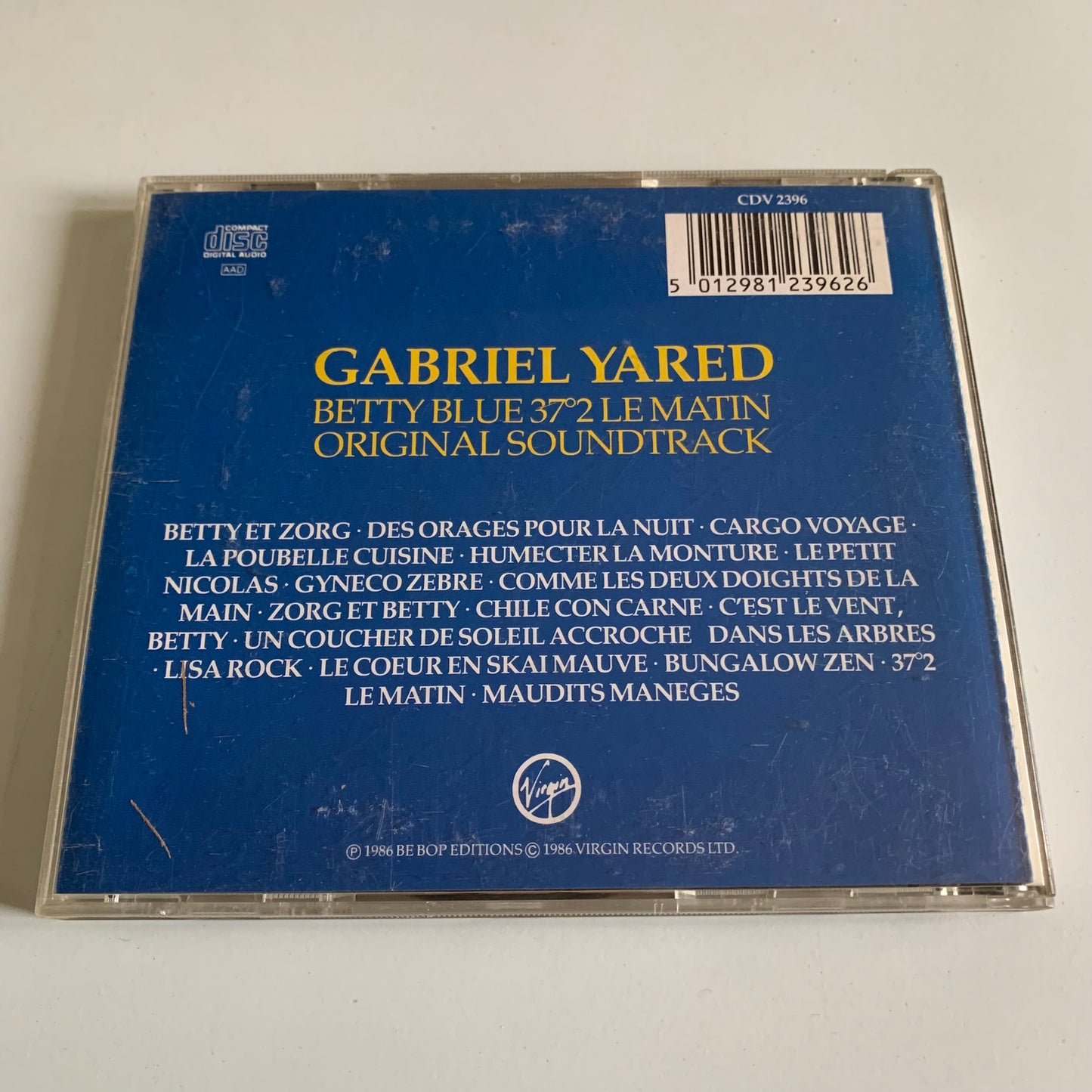 CD - Gabriel Yared - 37°2 Le Matin - 1986 Occasion