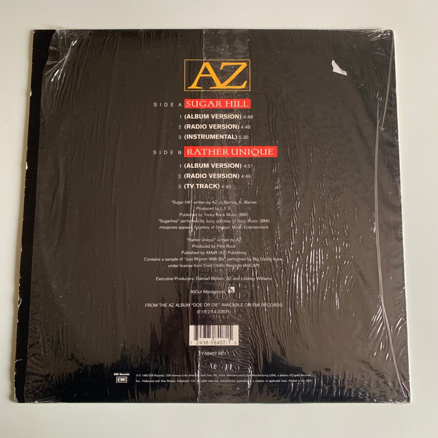 AZ - Sugar Hill / Rather Unique - Single 1995