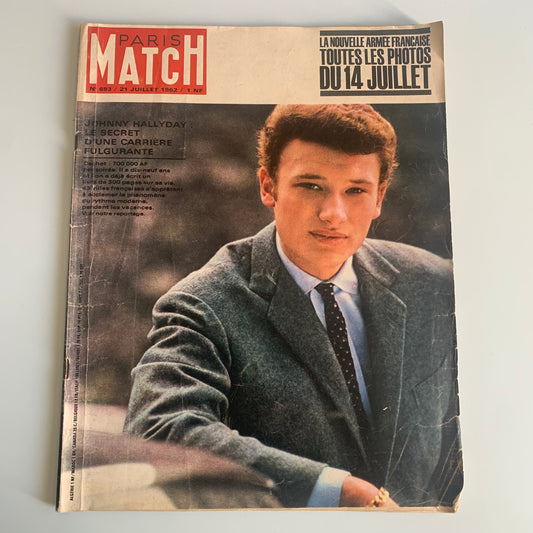 Johnny Hallyday - Paris Match - Numéro 693 / 21 juillet 1962