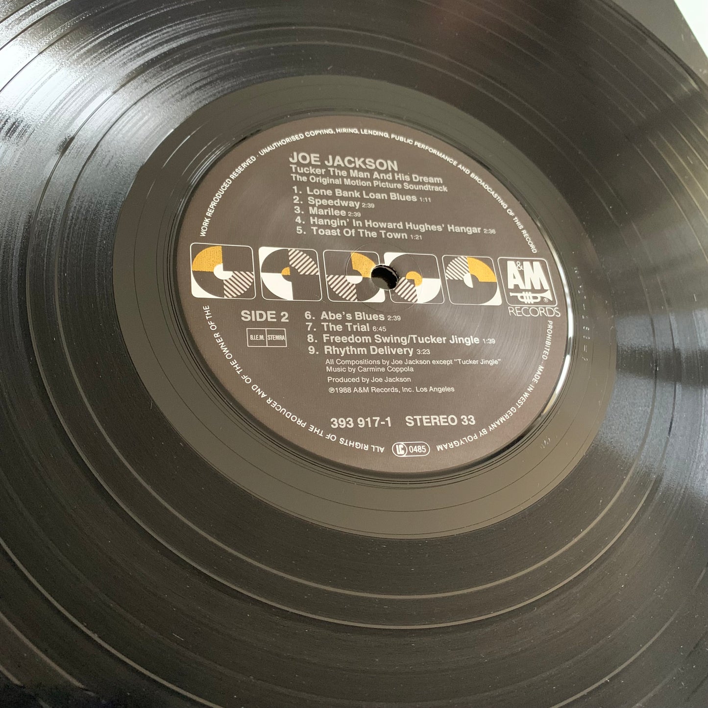 Joe Jackson - Tucker - The Man And His Dream - Bande Originale du Film - LP 1988 Occasion