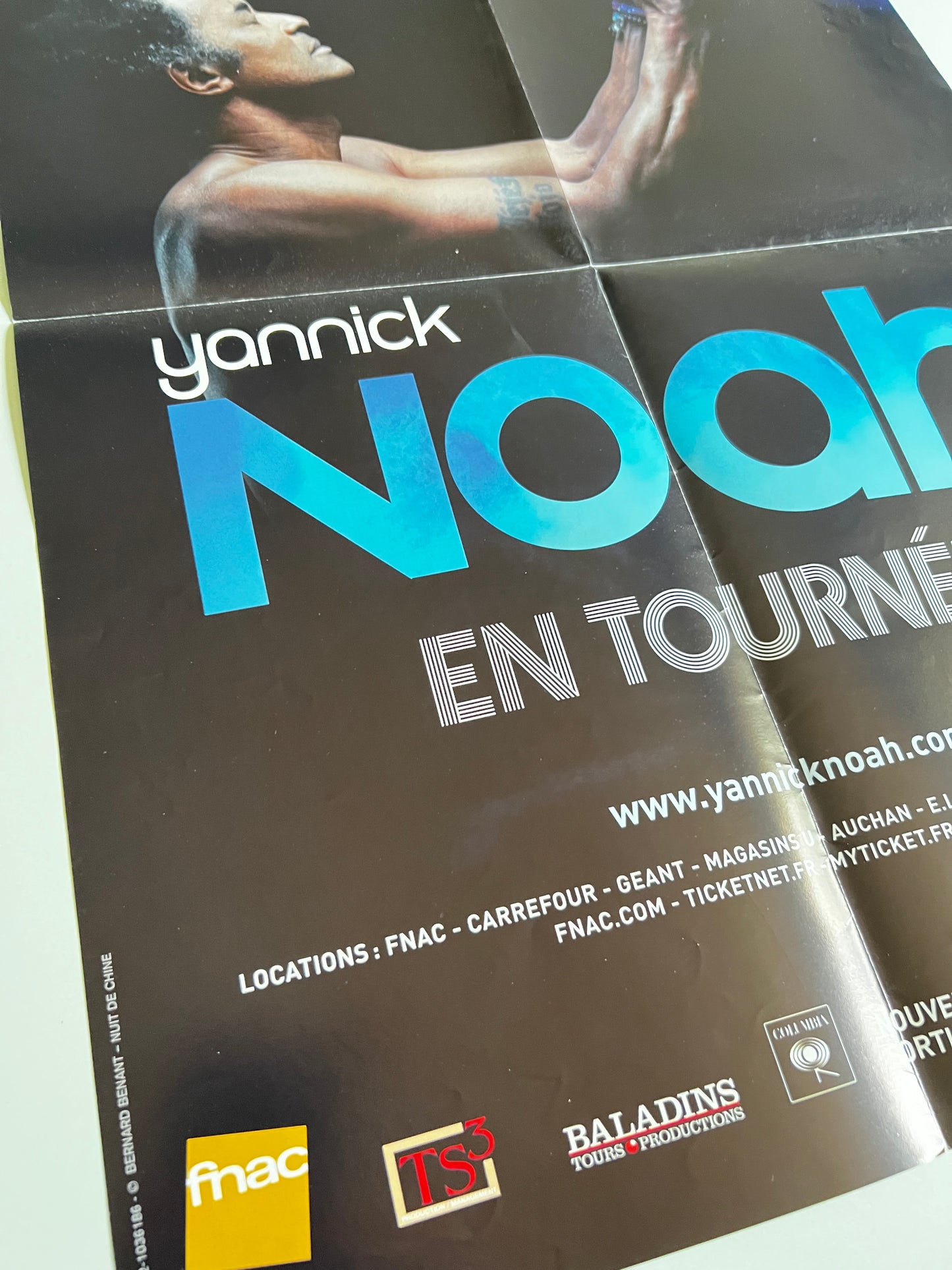 Affiche Poster Original Concert Yannick Noah en Tournée - 60x40cm