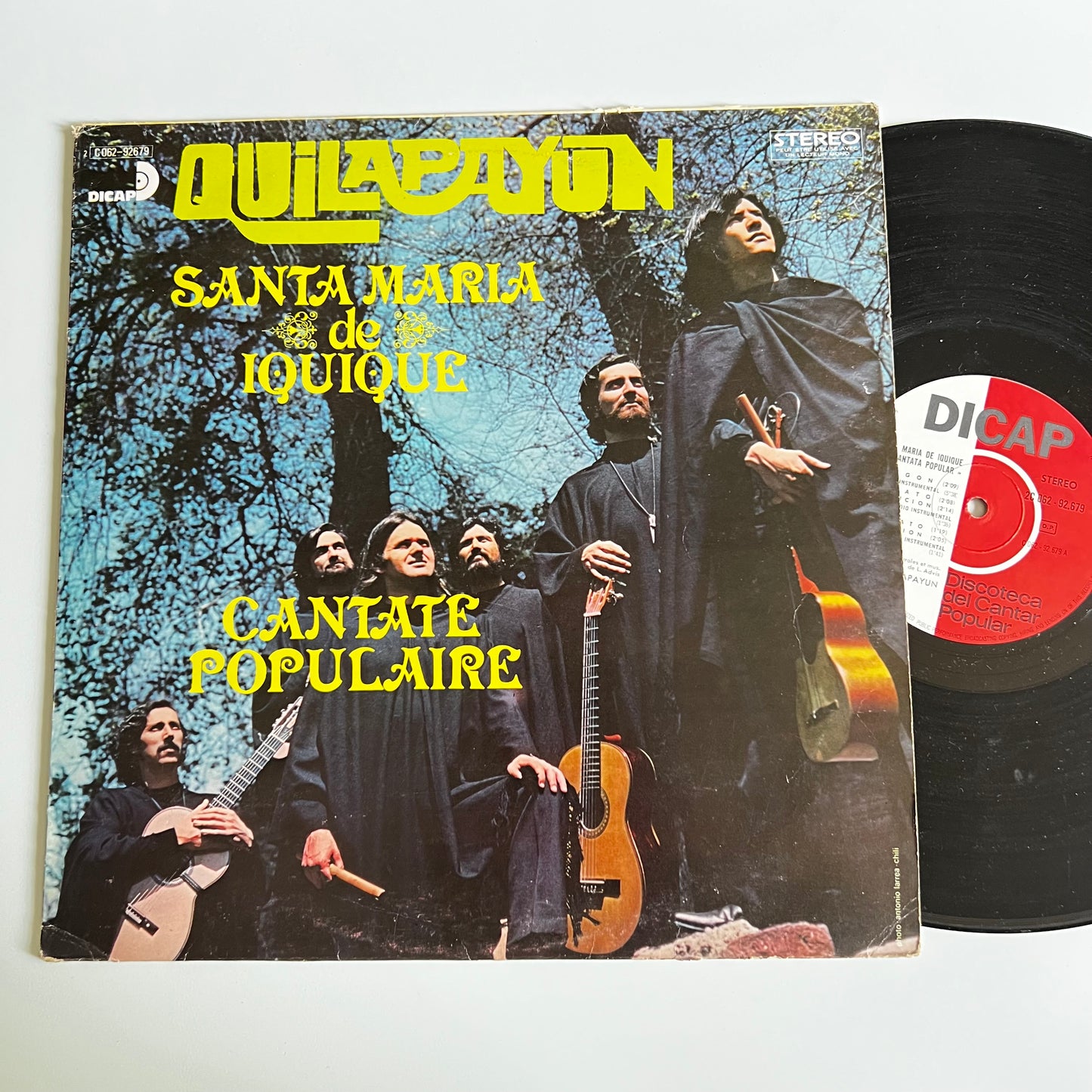 Quilapayún - Santa Maria De Iquique - Cantate Populaire - Cantata Popular - LP Dedicacé 1972