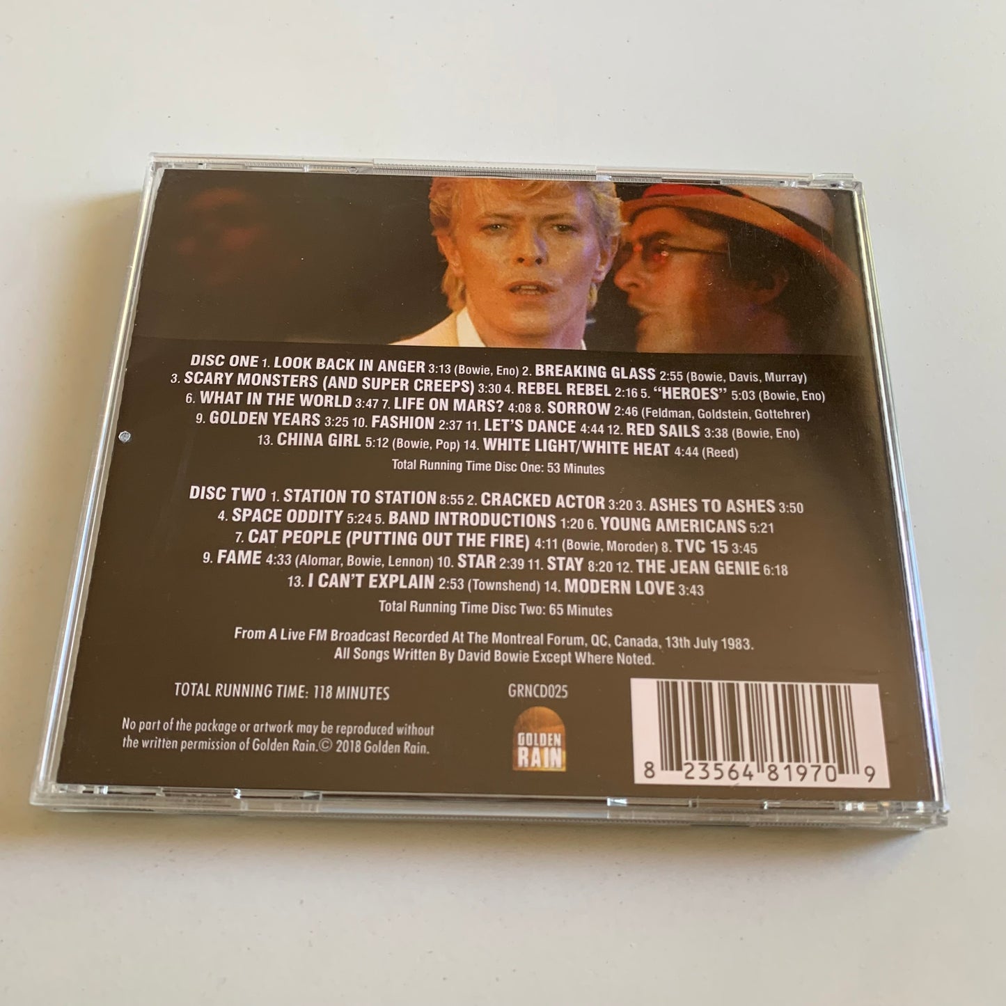 David Bowie - Montreal 1983 - 2018 Occasion