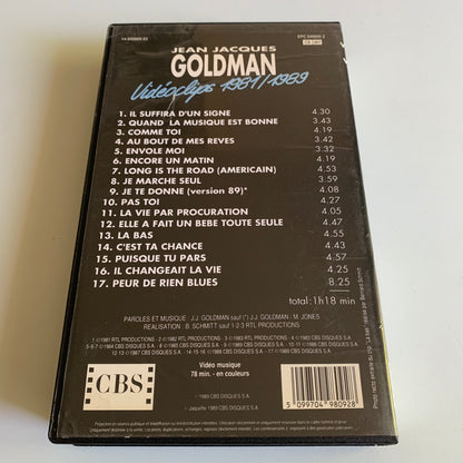 Jean-Jacques Goldman - Videoclips 1981/1989 - VHS 1989 Occasion
