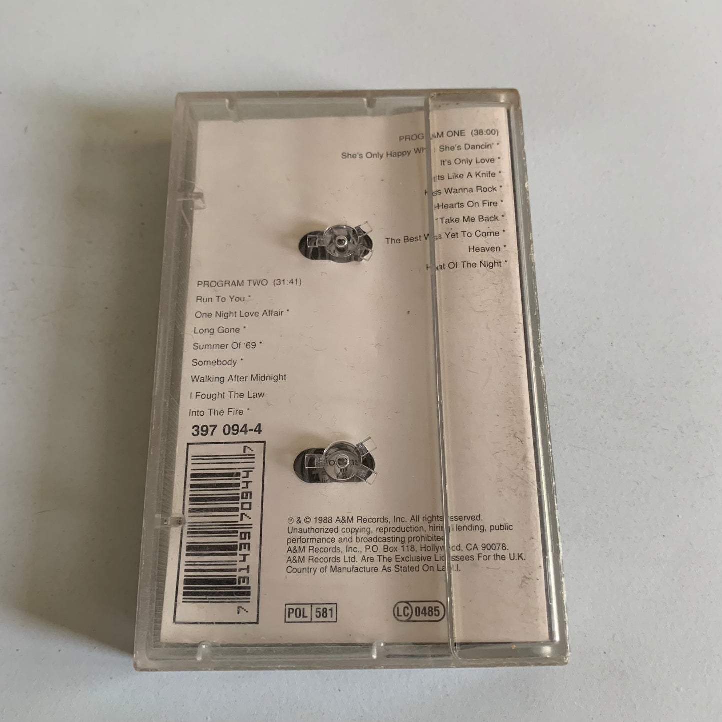 Bryan Adams - Live! Live! Live! - 1988 Occasion