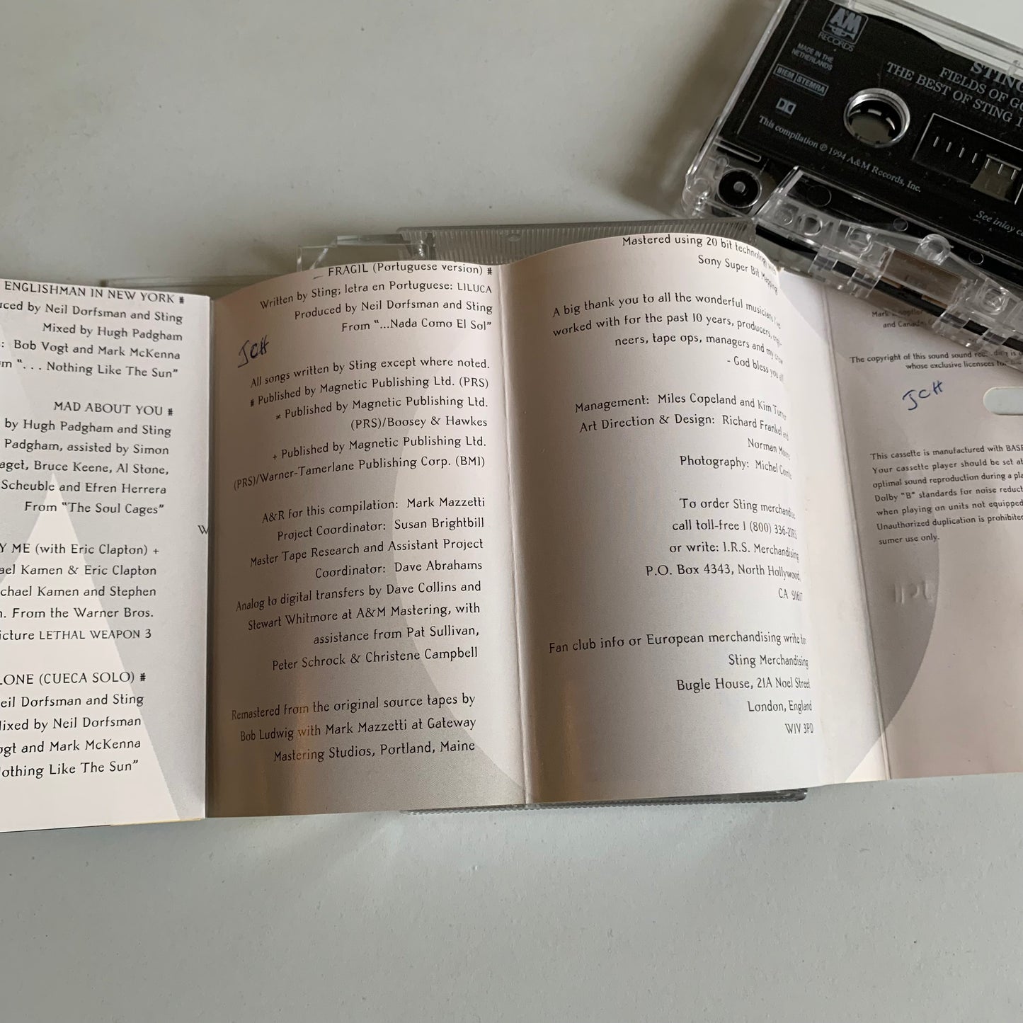 Sting - Fields Of Gold: The Best Of Sting 1984 - 1994 - Occasion