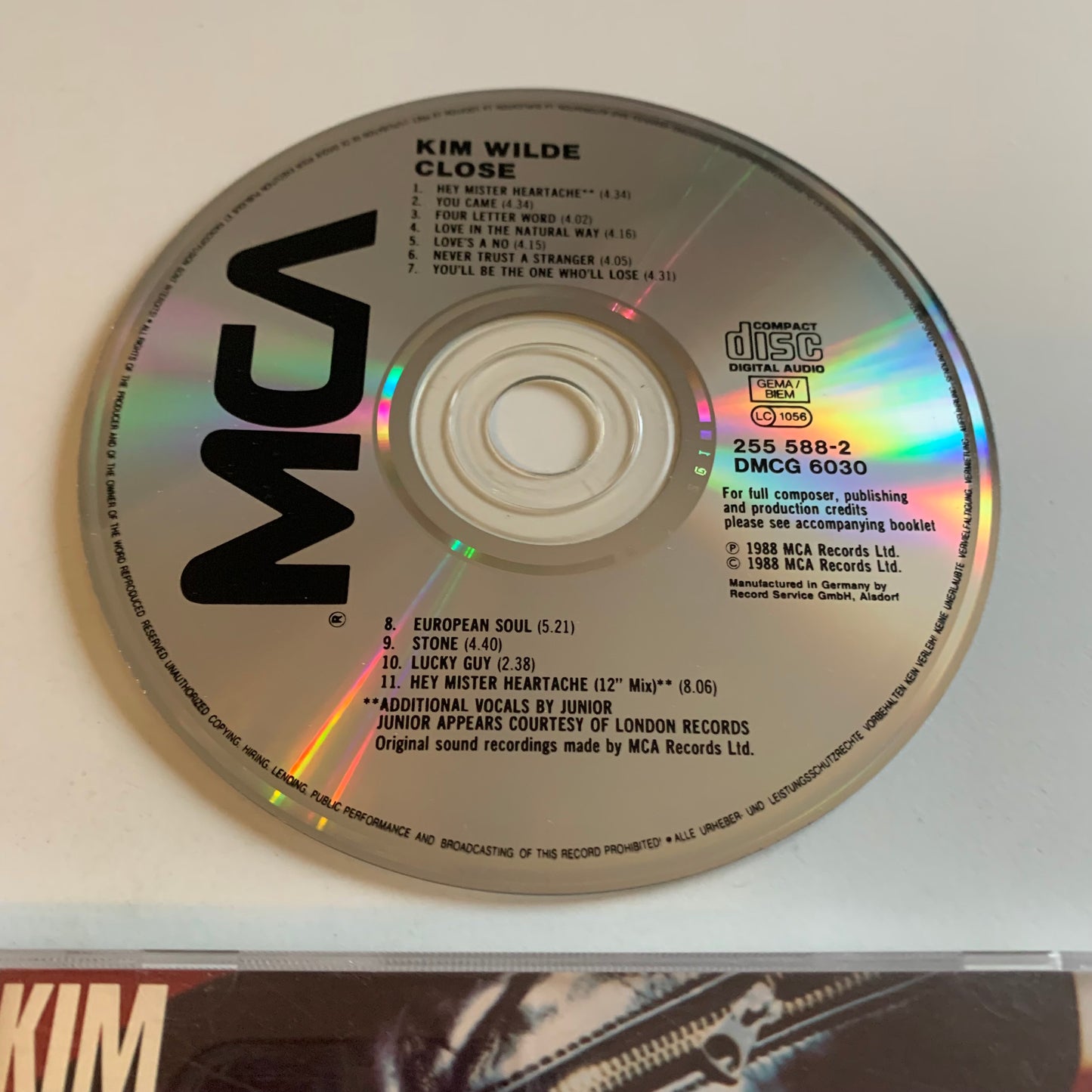 CD - Kim Wild - Close - 1988