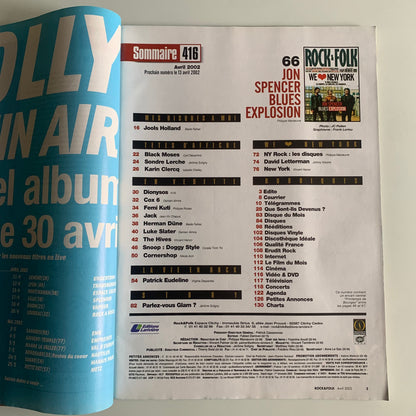 Magazine Rock & Folk - Nº416 Avril 2002