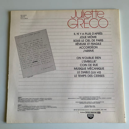 Juliette Gréco - Volume 2 - Dédicacé - 33 tours 1982 Occasion