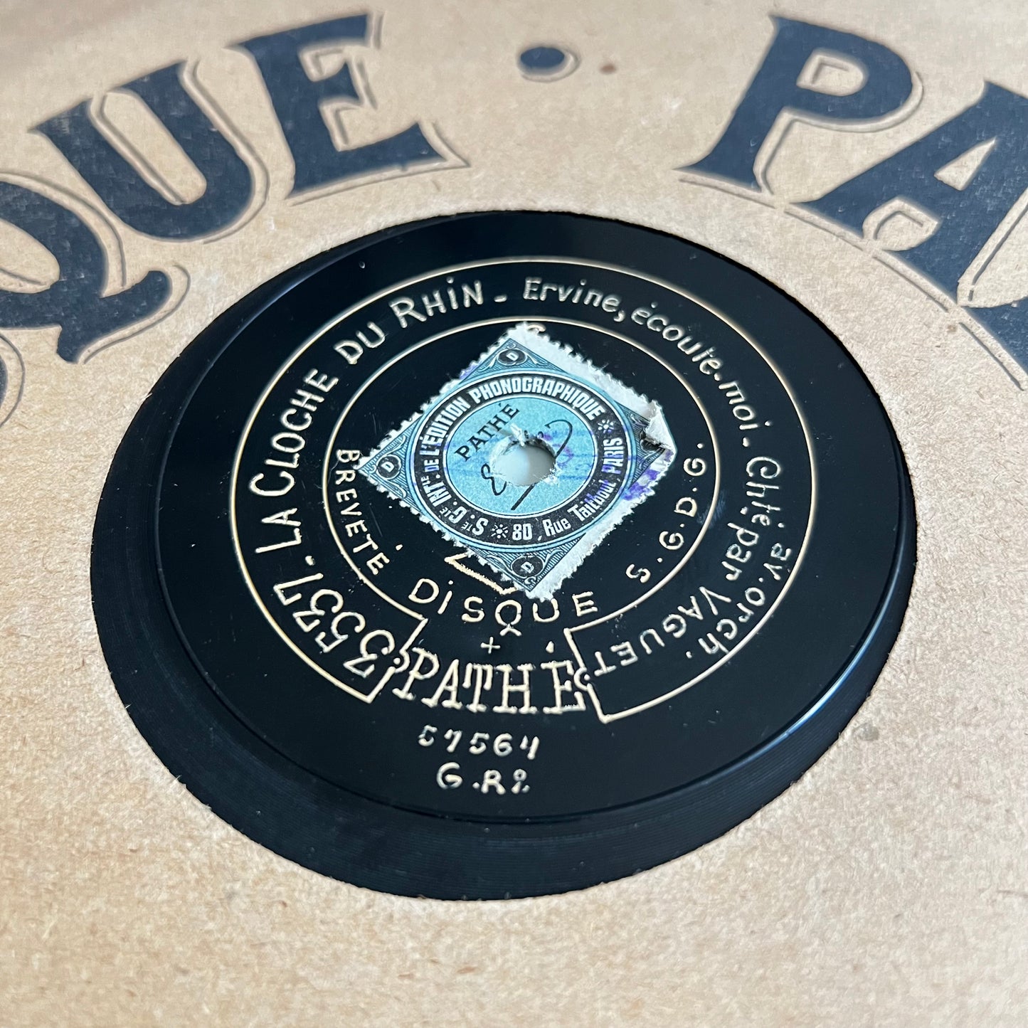 Disque Pathé - La Cloche Du Rhin / Faust - 25cm