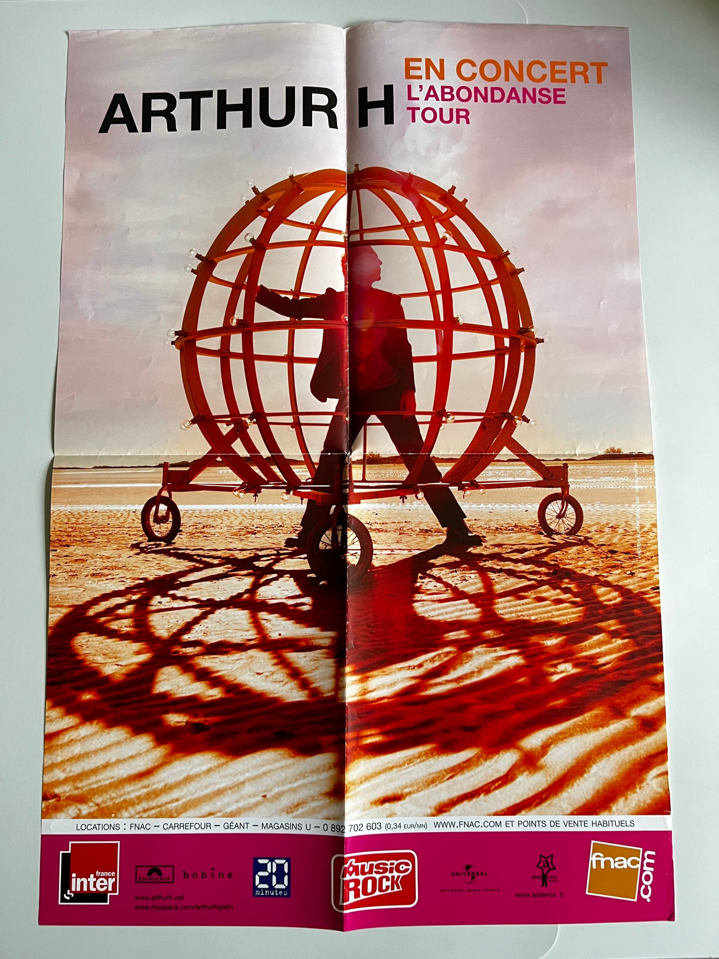 Affiche Poster Originale Concert Arthur H L’Abondanse Tour 2008 - 60x40cm