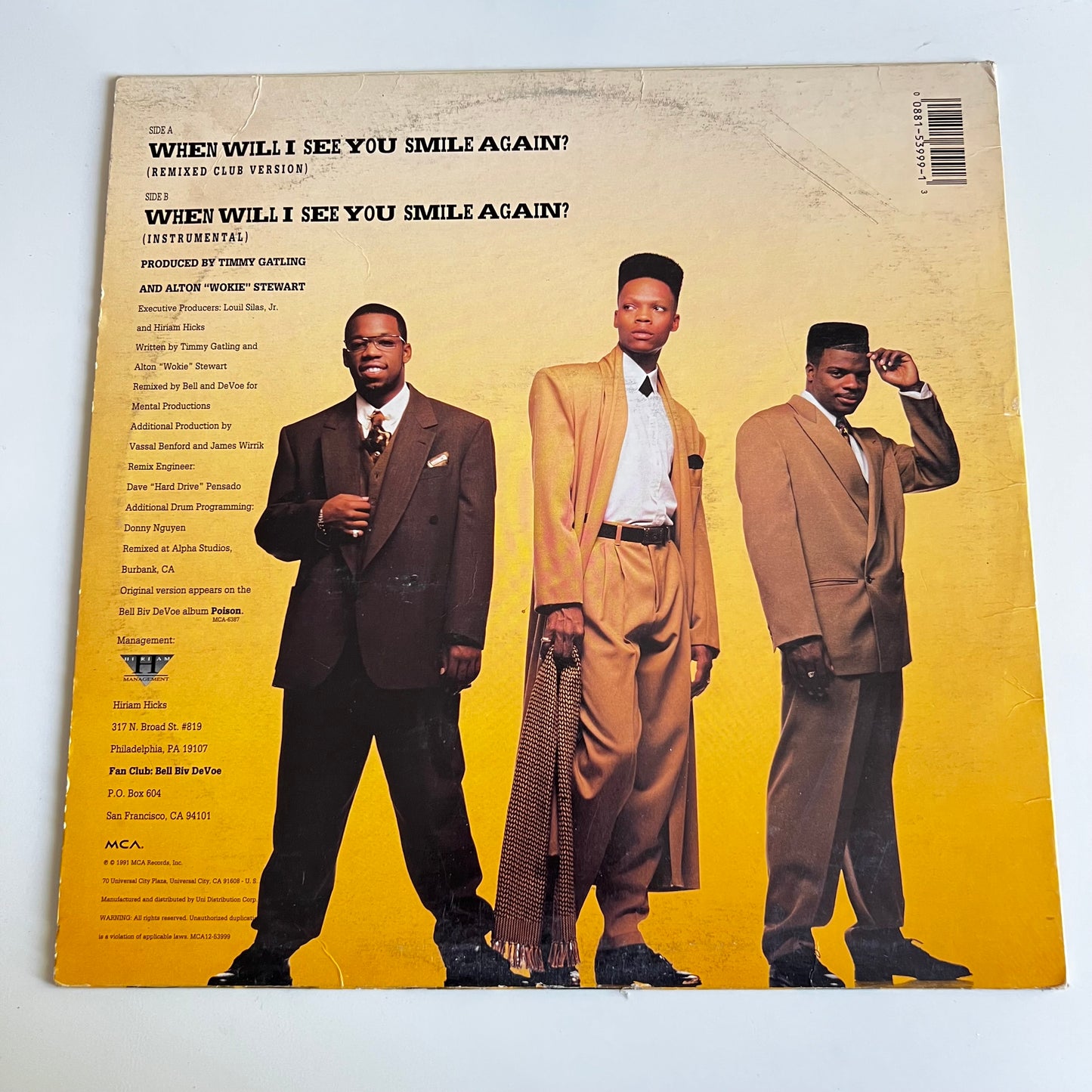 Bell Biv Devoe - When Will I See You Smile Again - Single 1991