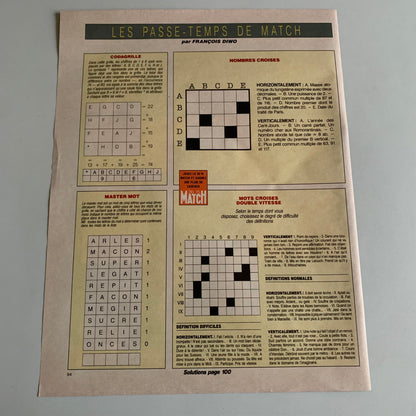 Affiche Originale Stephan Eicher - 10 & 12 Janvier 1992 Olympia - Page de Magazine 30x23cm