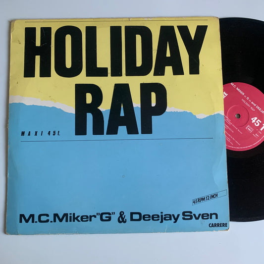 M.C. Miker ''G'' & Deejay Sven - Holiday Rap - Maxi 45t. 1986 Occasion