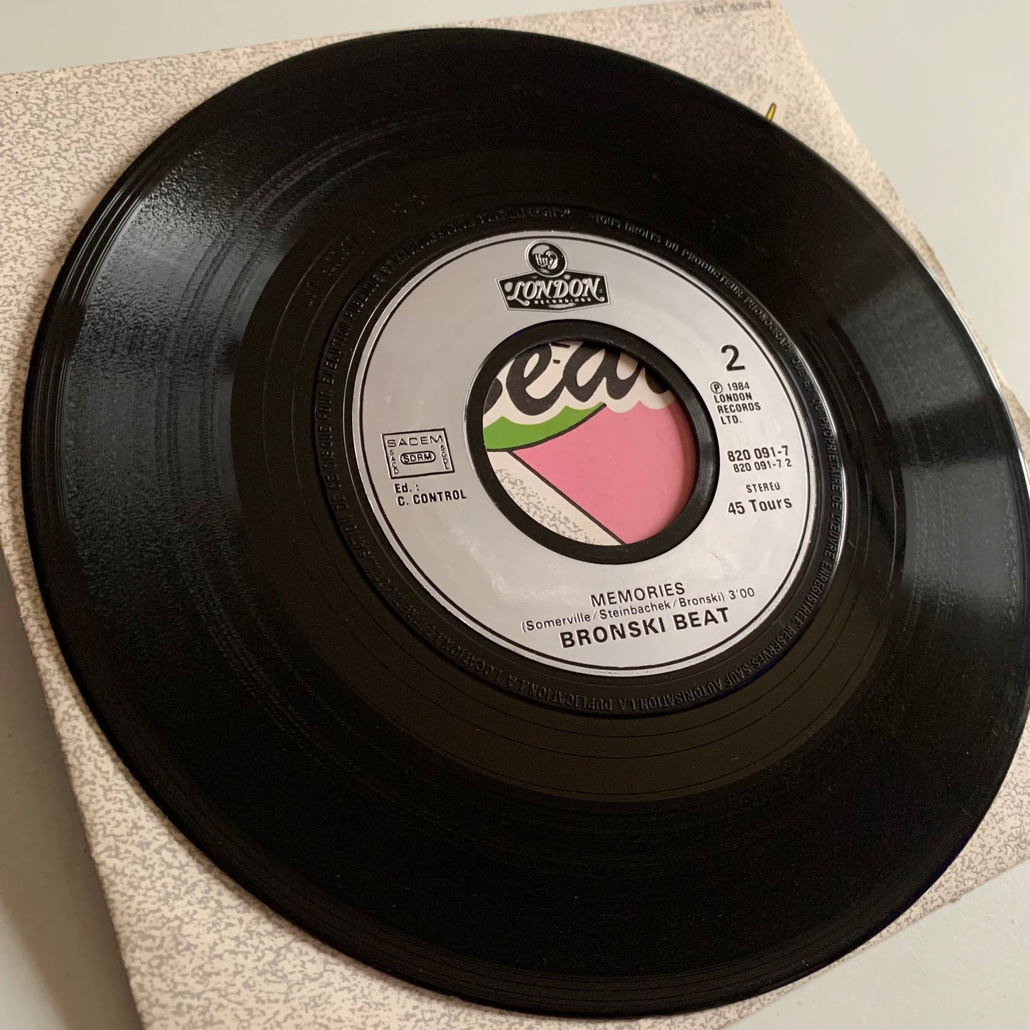 Bronski Beat - Smalltown Boy - Single 1984 Occasion