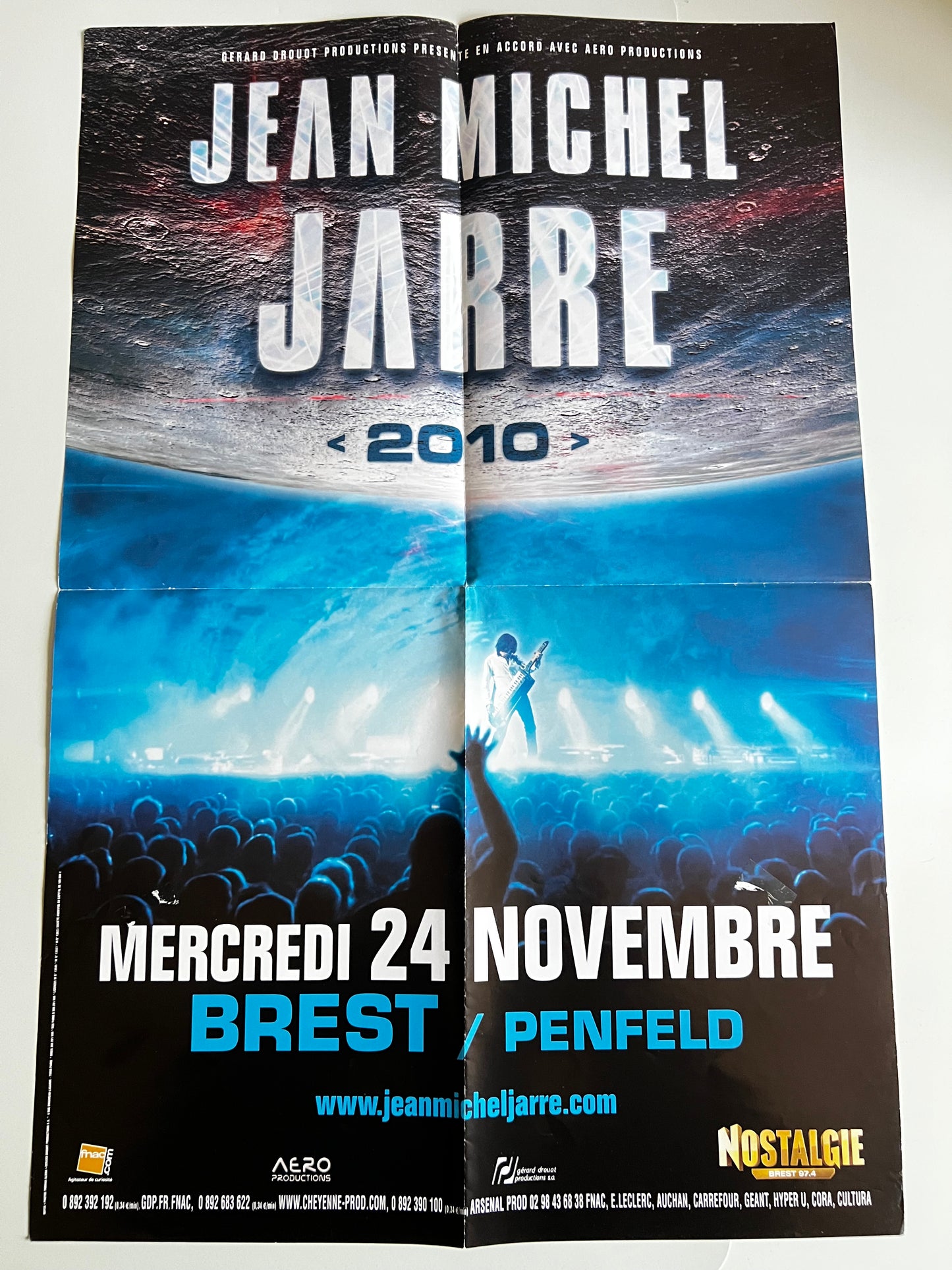Affiche Poster Original Concert Jean Michel Jarre 2010 - 60x40cm