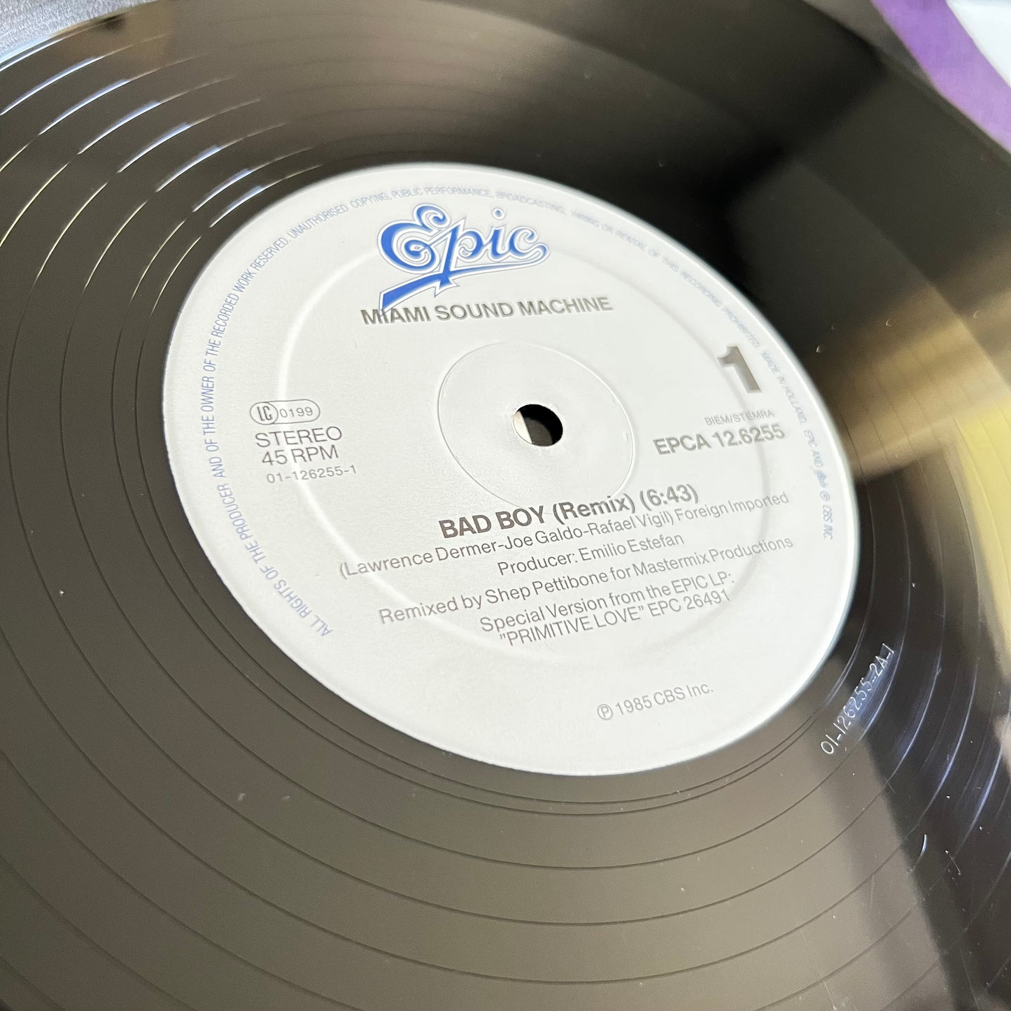 Miami Sound Machine - Bad Boy (Remix) - Maxi Single 1985