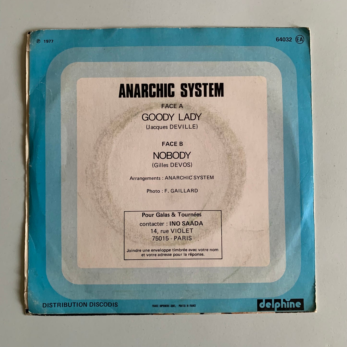 Anarchic System - Goody Lady - Single 1977