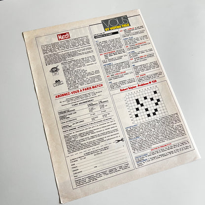 Affiche Originale Live En Europe 2 - Page de Magazine 30x23cm