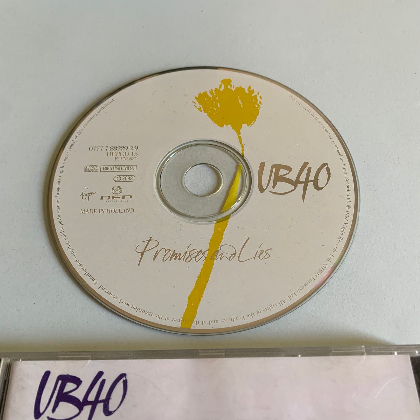 UB40 - Promises And Lies - 1993 Occasion