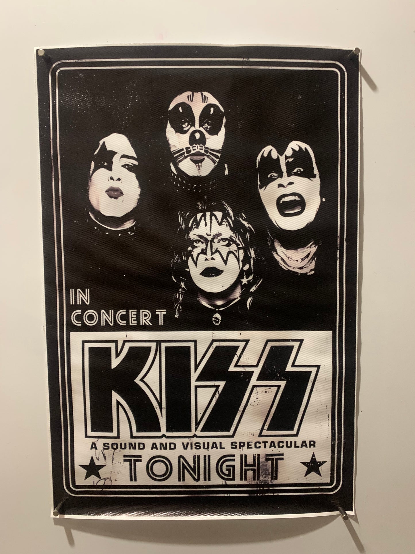 Affiche Poster en Toile - Kiss In Concert - 45/30cm