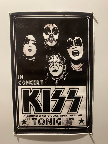Affiche Poster en Toile - Kiss In Concert - 45/30cm