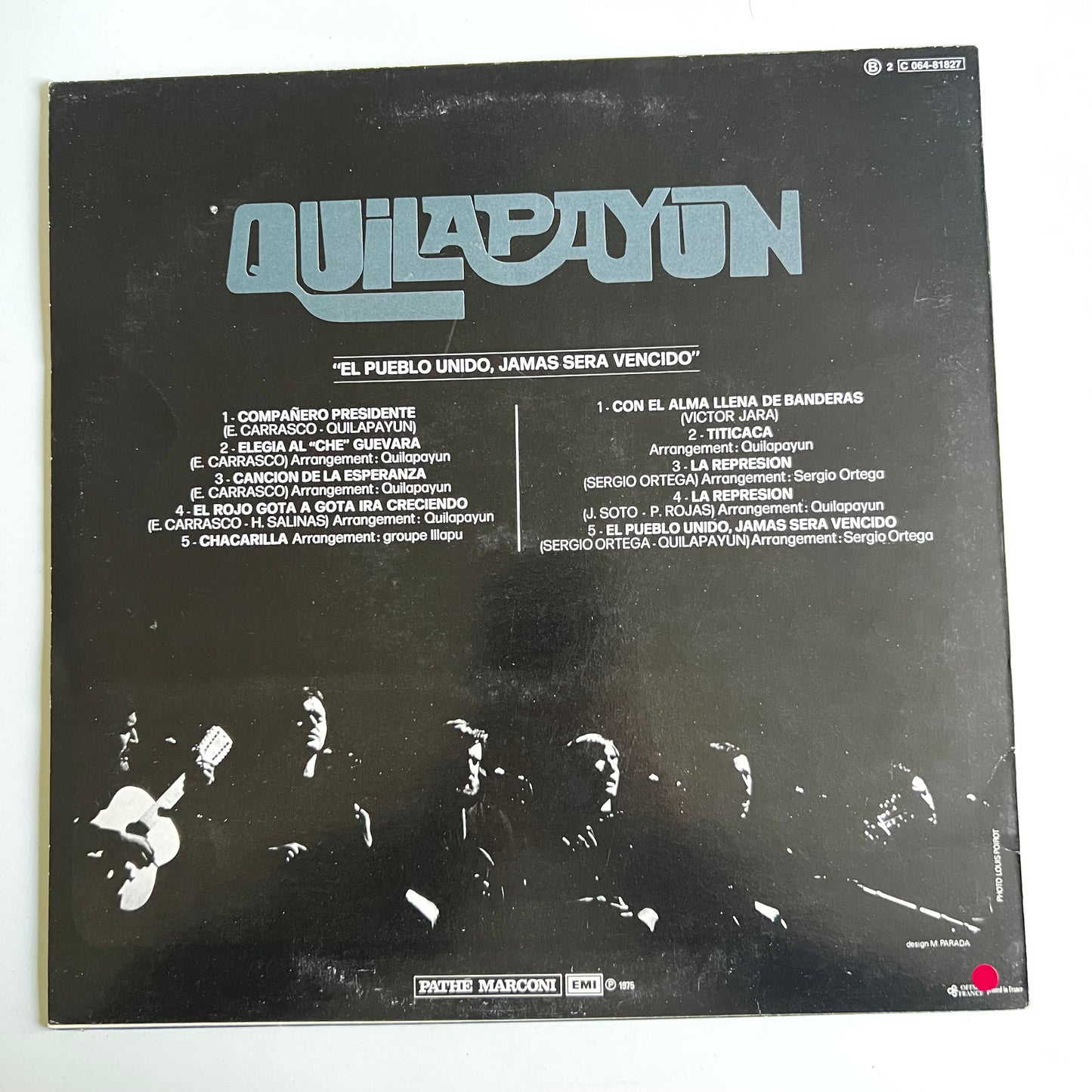 Quilapayún - El Pueblo Unido, Jamas Sera Vencido - LP 1975