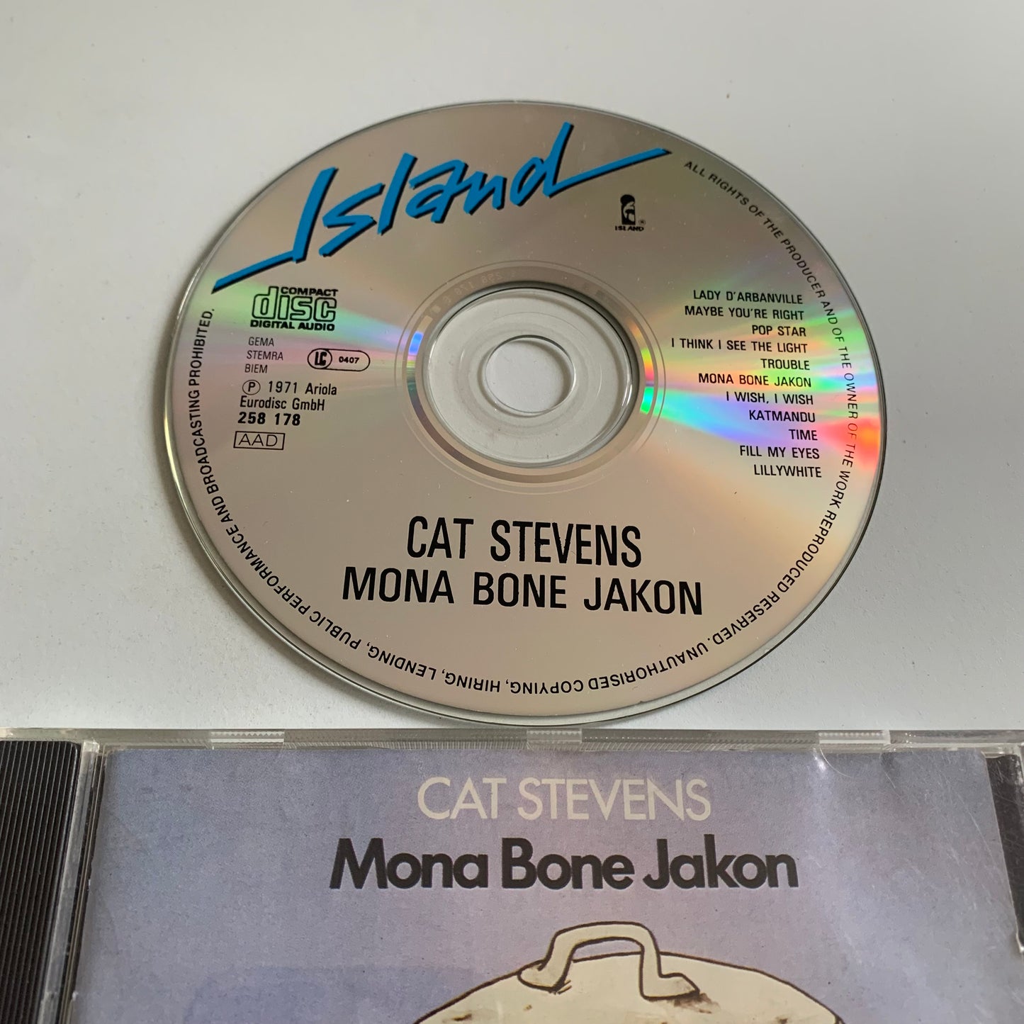 CD - Cat Stevens - Mona Bone Jakon - 1987 Occasion