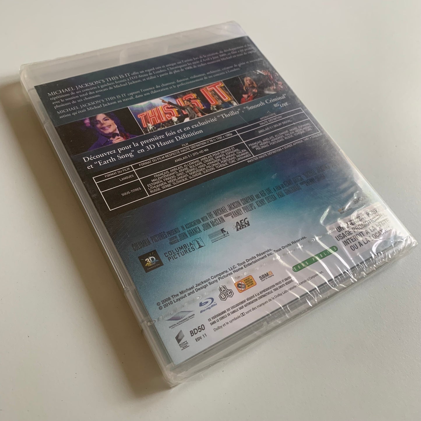 Michael Jackson - This Is It Nouvelle edition 3D - Promo 2010 Neuf