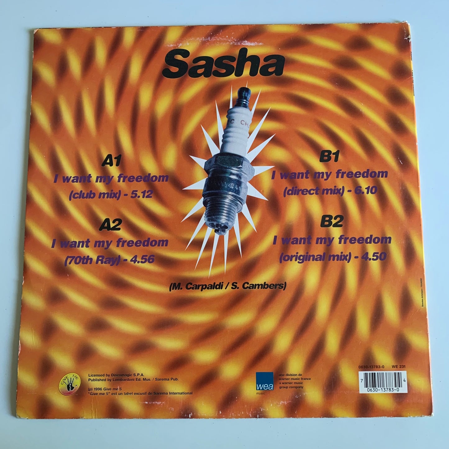 Sasha - I Want My Freedom - Maxi 33t. 1996 Occasion