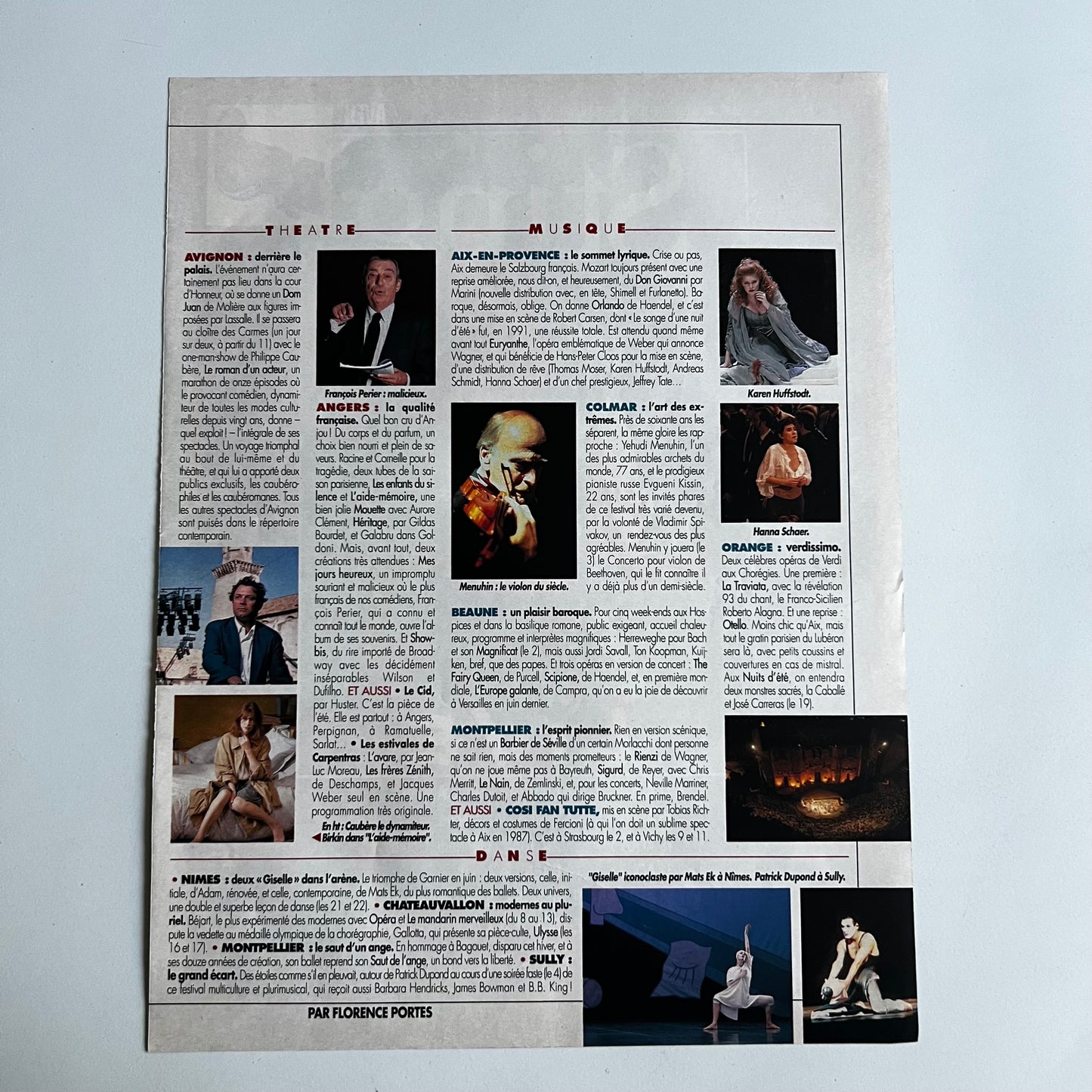 Affiche Originale Concert Julio Iglesias - Page de Magazine 30x23cm