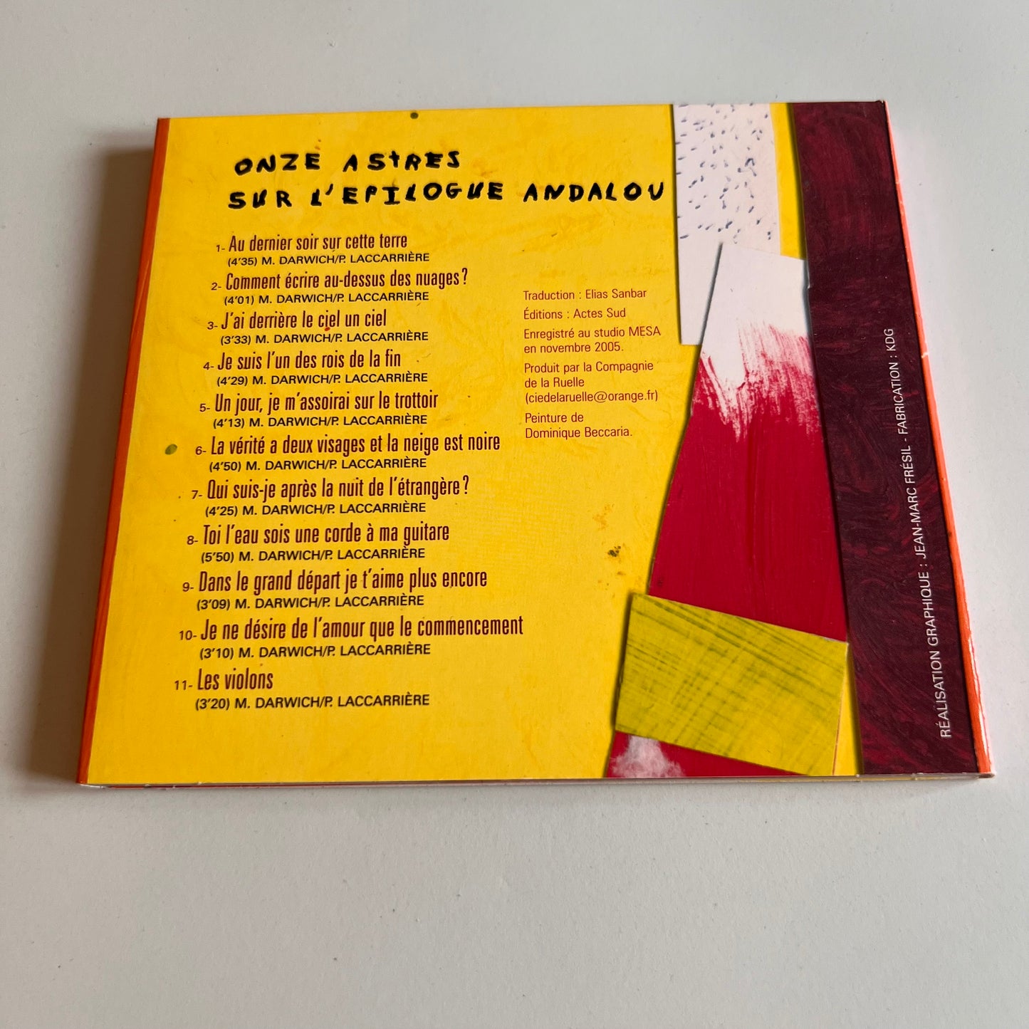 CD - Dominique Devals - Onze astres sur l'épilogue andalou