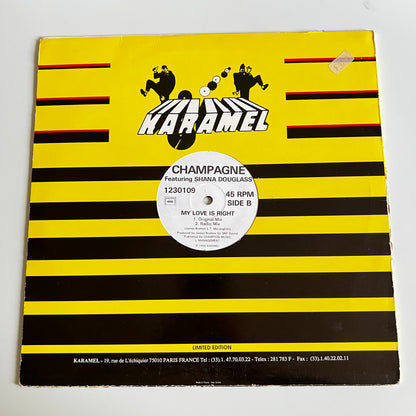 Champagne - Shana Douglass - My Love Is Right - Single 1992