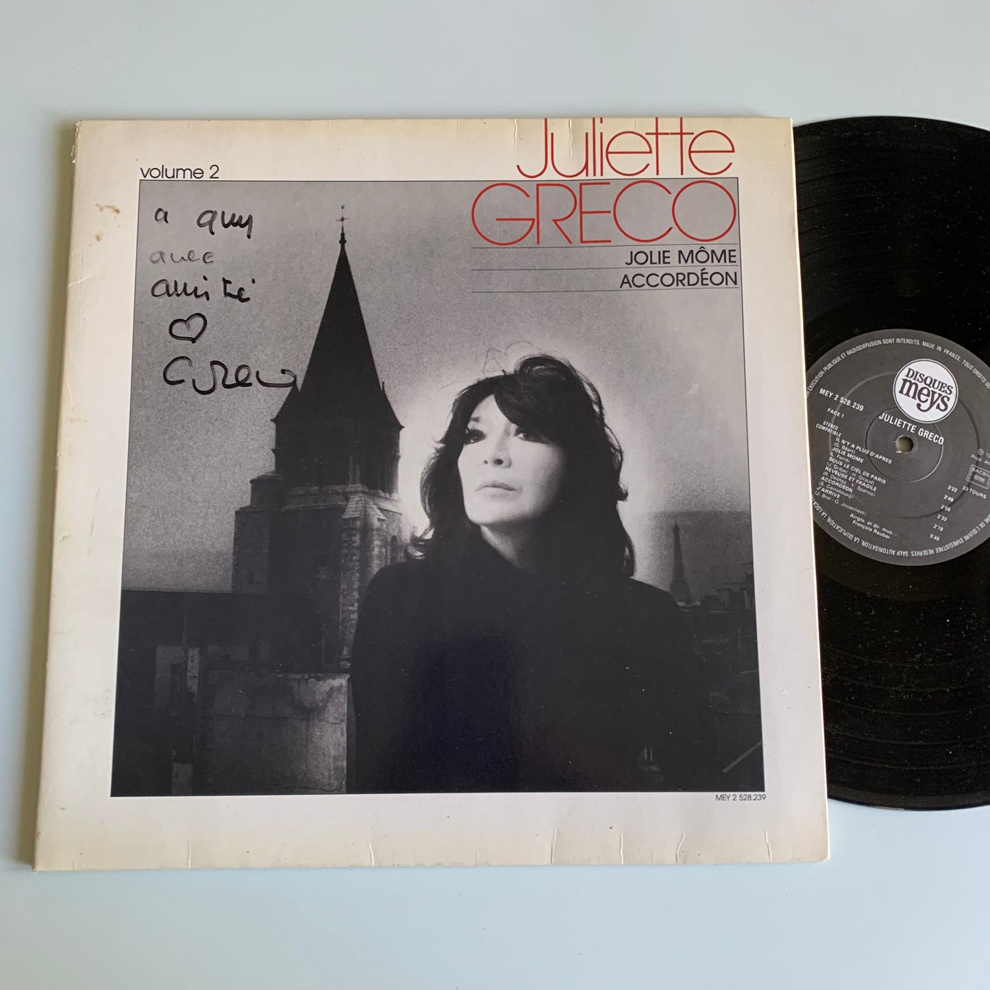 Juliette Gréco - Volume 2 - Dédicacé - 33 tours 1982 Occasion