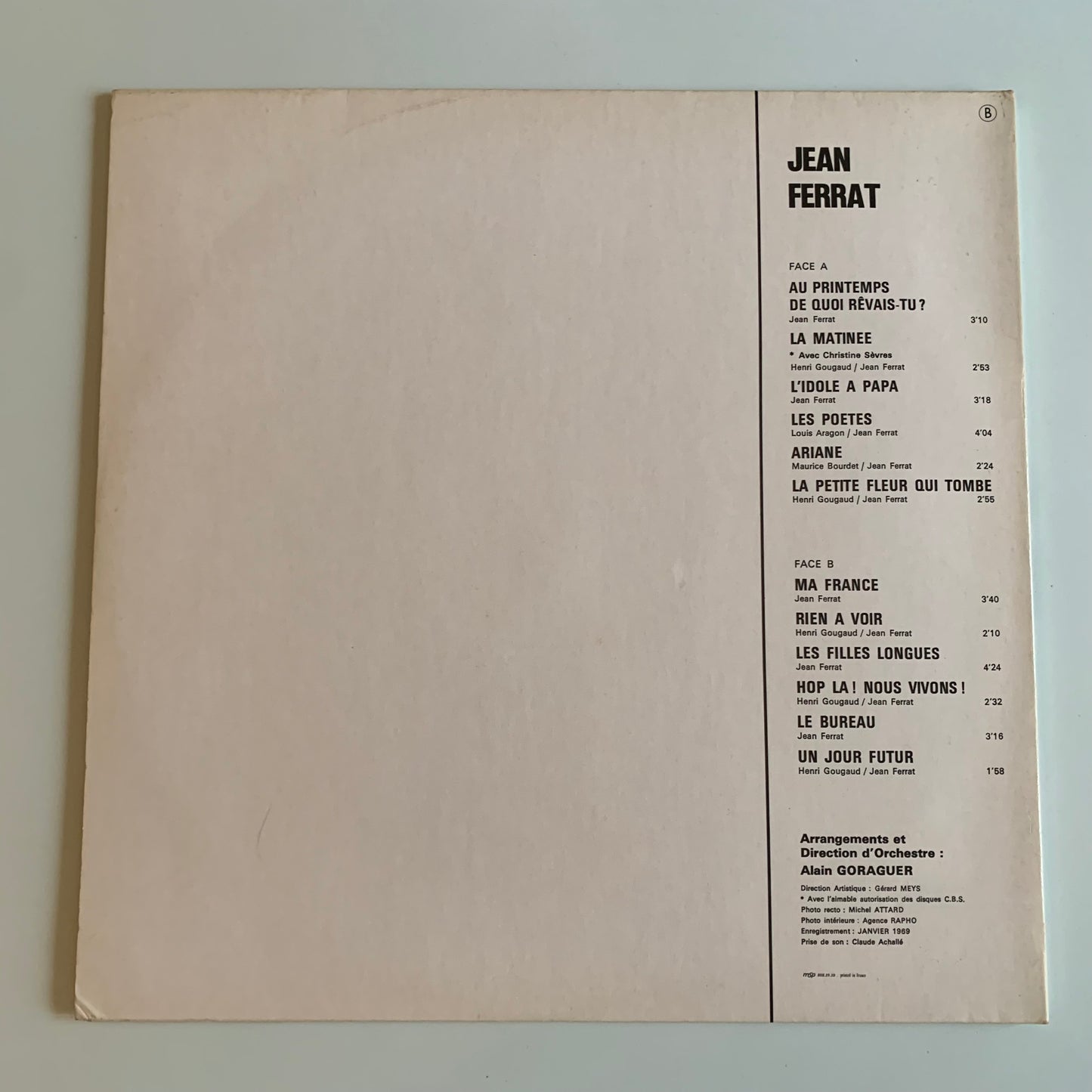 Jean Ferrat - Jean Ferrat - LP 1969