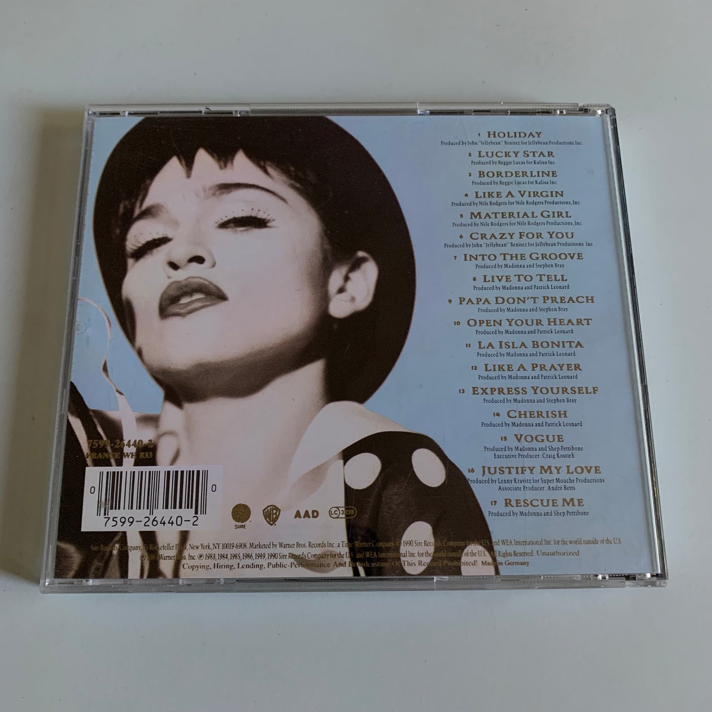 CD - Madonna - The Immaculate Collection - 1990 Occasion
