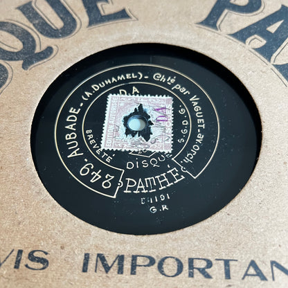 Disque Pathé - Pour Une Larme / Aubade - 25cm