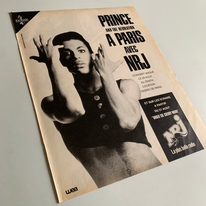 Affiche Originale Prince - Zénith 25 Août 1986 - Page de Magazine 30x23cm