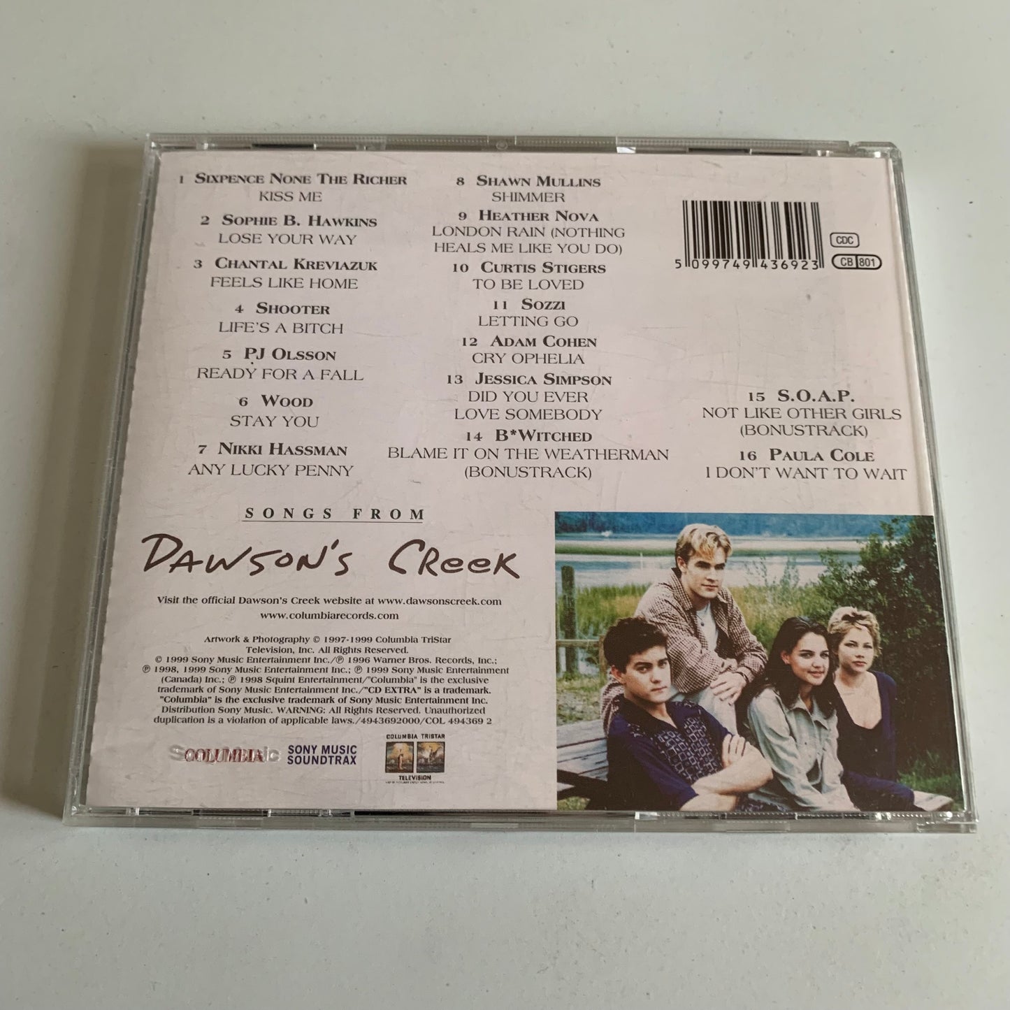 CD - Songs From Dawson's Creek - 1999 Occasion
