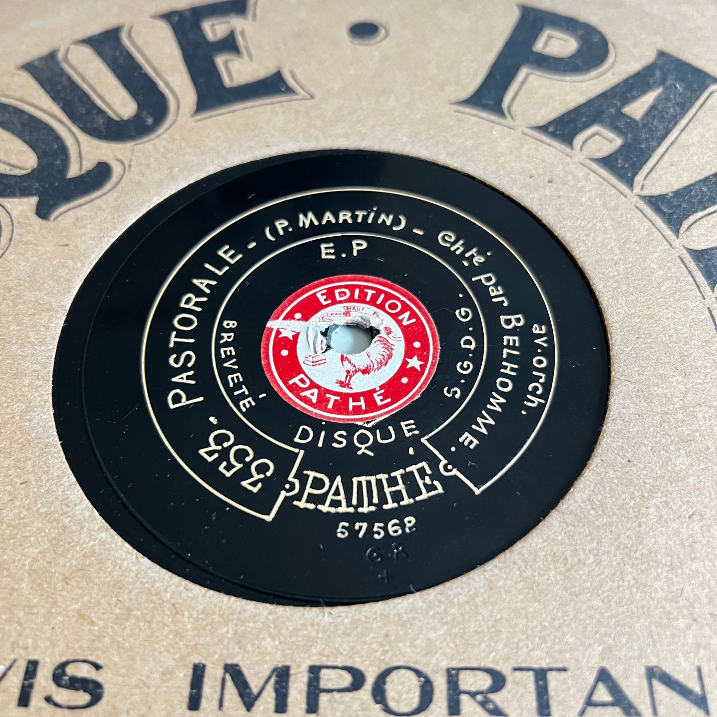 Disque Pathé - Pastorale / Faust - 25cm