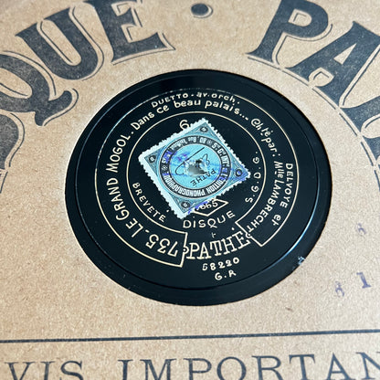 Disque Pathé - Le Grand Mogol / Faust - 25cm