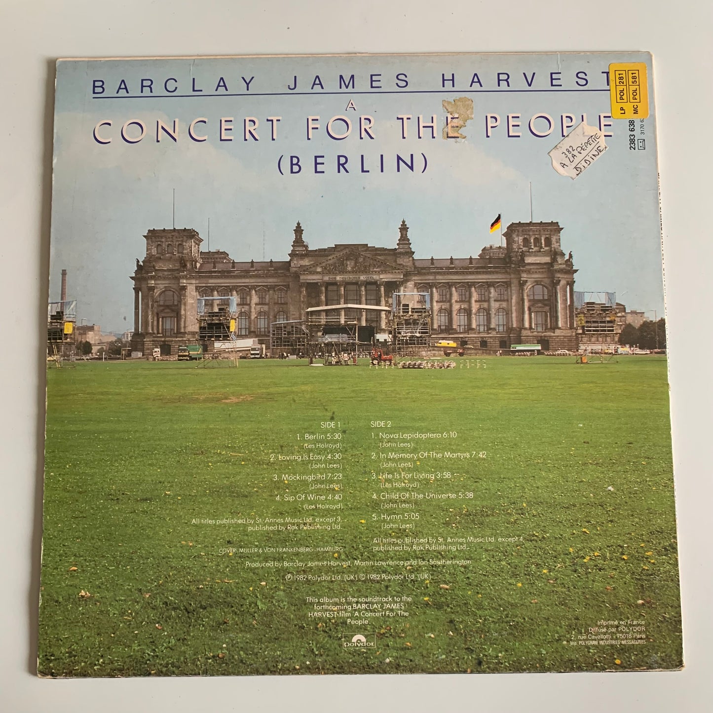 Barclay James Harvest - Berlin (A Concert For The People) - LP 1982 Occasion