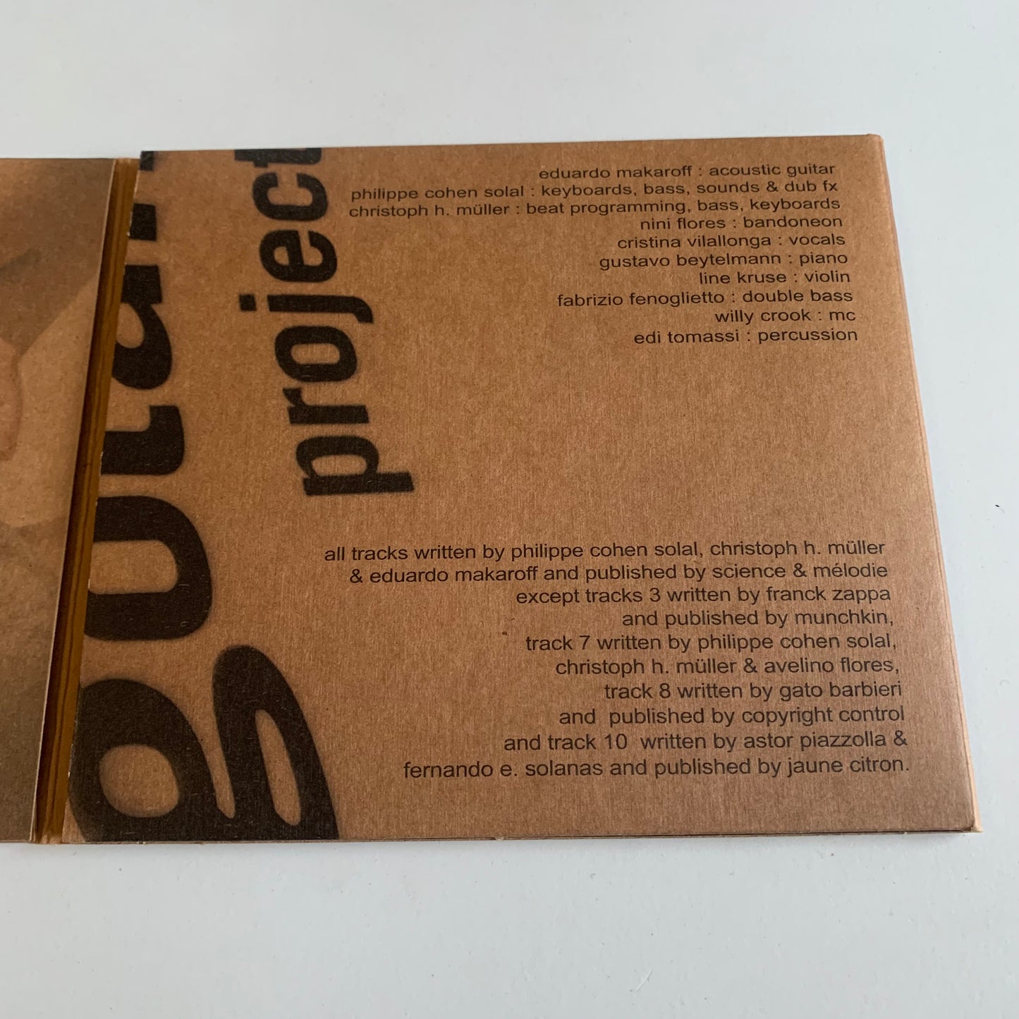 CD - Gotan Project - La Revancha Del Tango - 2001 Occasion