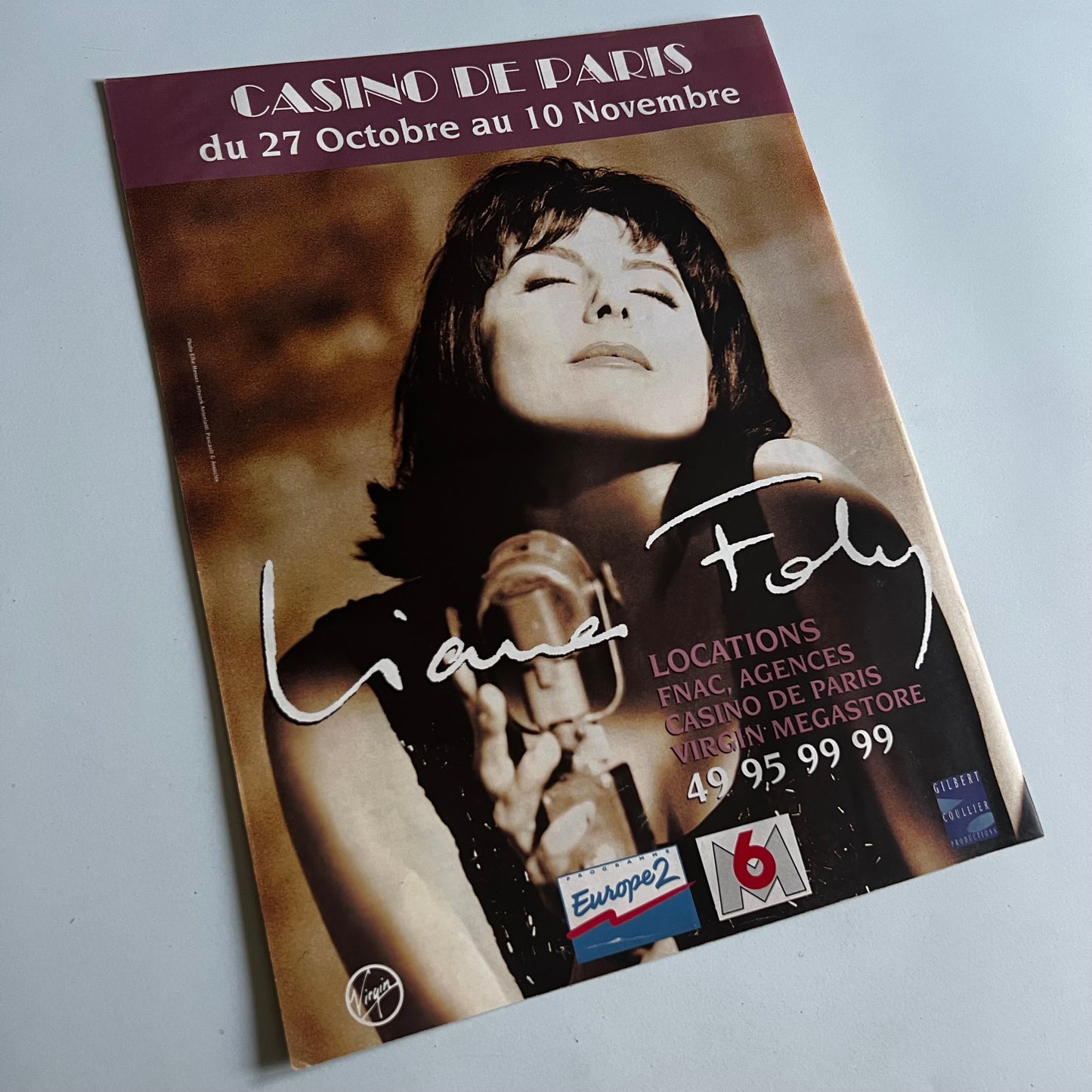 Affiche Originale Concert Liane Foly - Page de Magazine 30x23cm