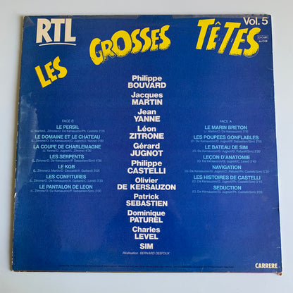 Les Grosses Têtes - Les Grosses Têtes De RTL Vol 5 - 33 tours 1983 Occasion
