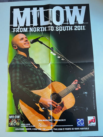 Affiche Poster Original Concert Milow From North To South 2011 - 60x40cm