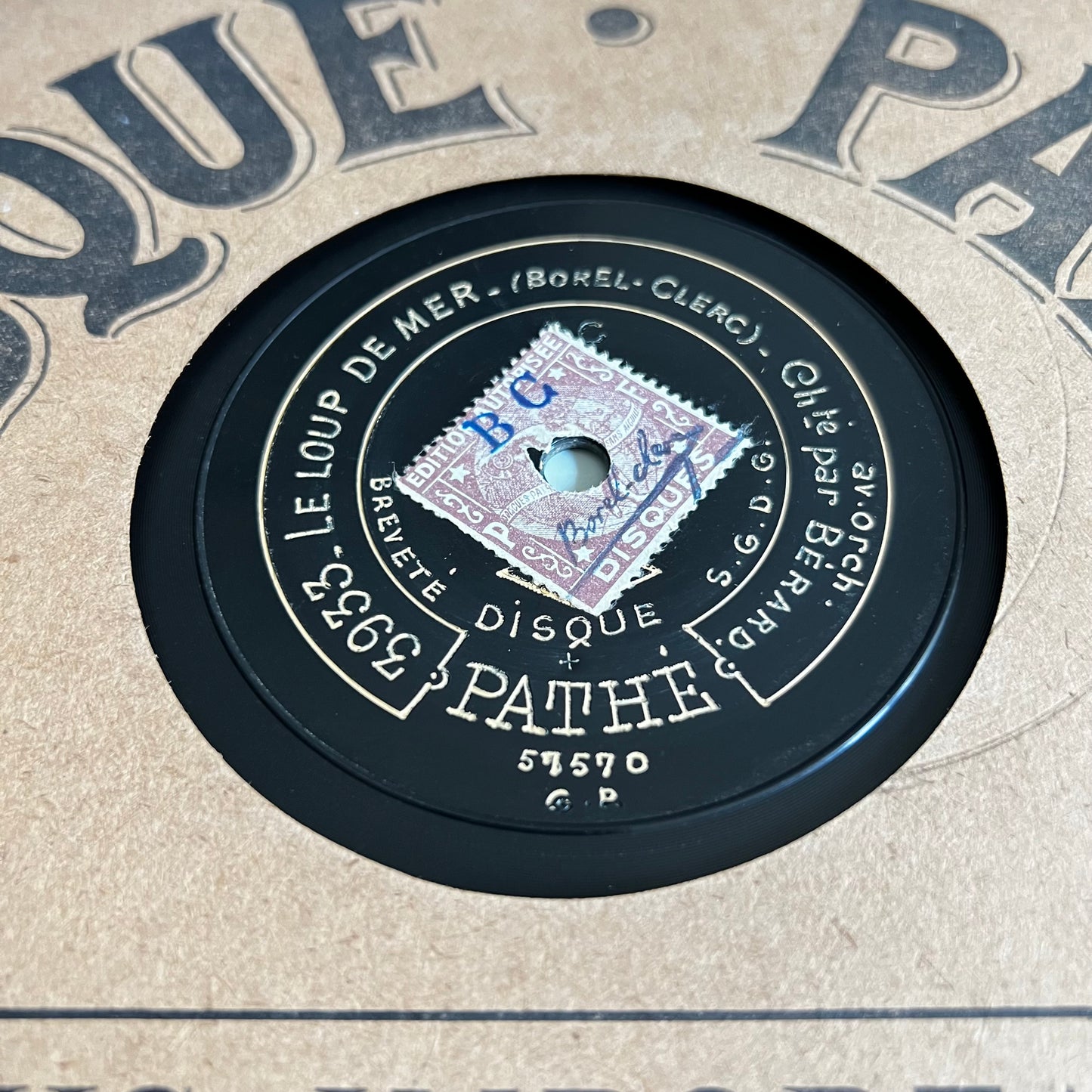 Disque Pathé - Le Loup De Mer / Les Trois Folies - 25cm