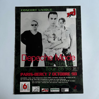 Affiche Originale Concert Depeche Mode 1998 - Page de Magazine 30x23cm