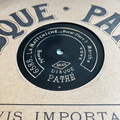 Disque Pathé - Paris - Bruxelles/ la Mattchiche - 25cm